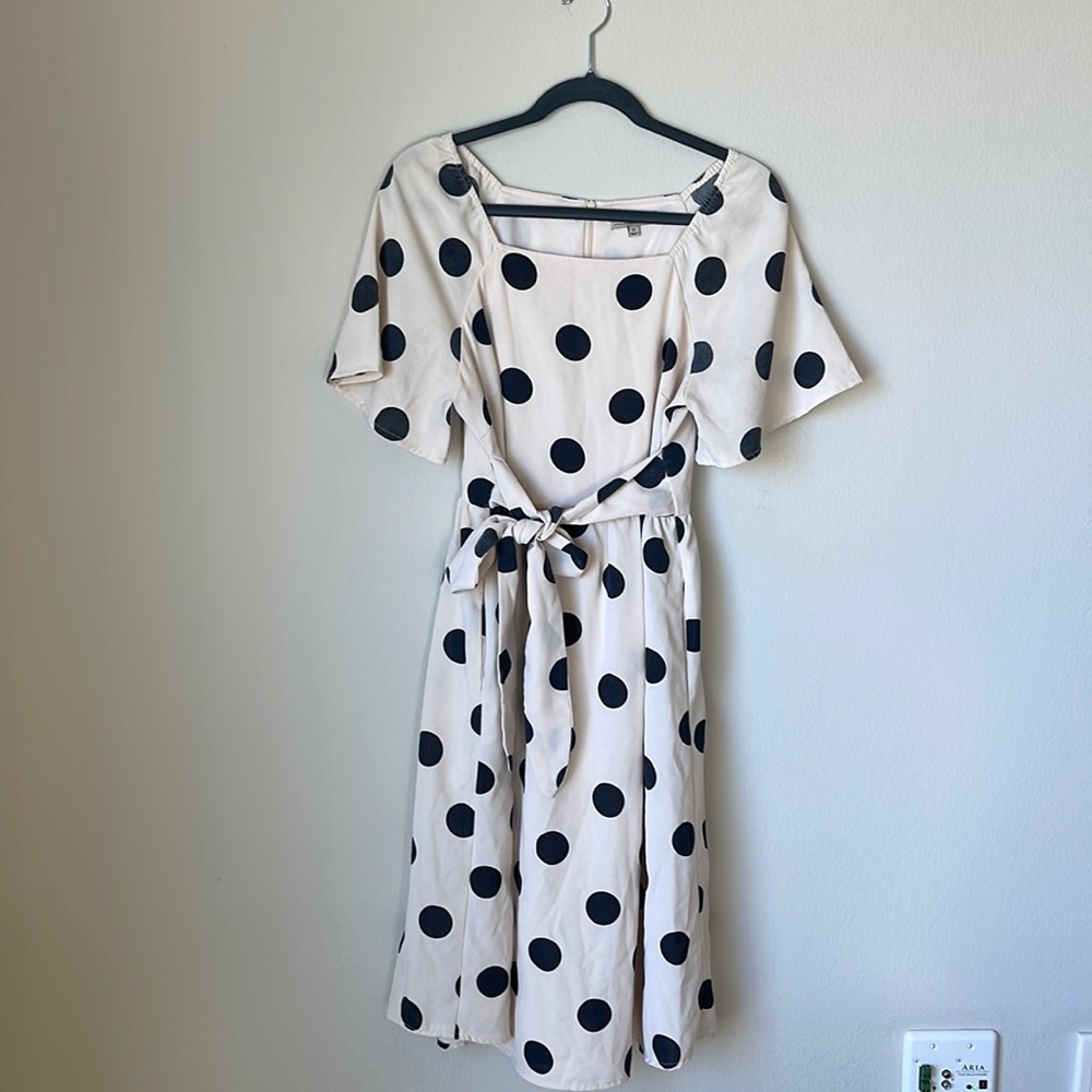 Black + White Polka Dot Dress
